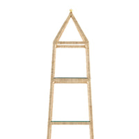 etagere tapered 4 shelf rope wrapped frame