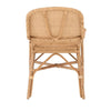 rattan dining arm chair natural concave back