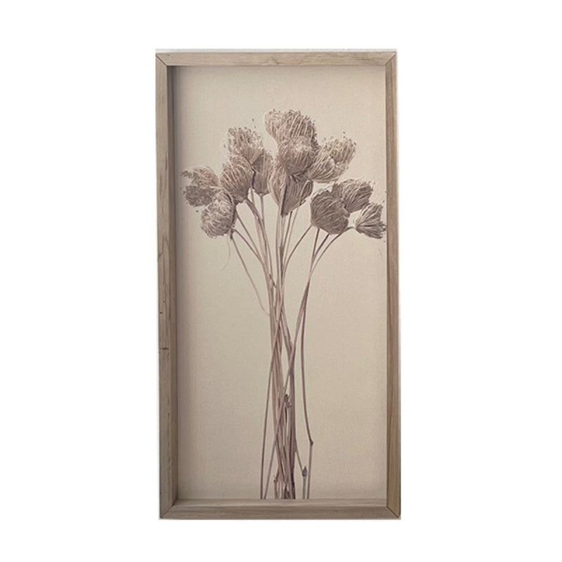 framed art botanical natural thistle