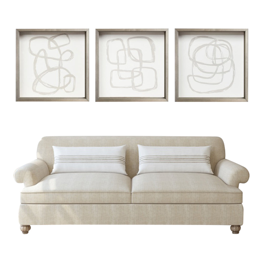 neutral wall art tan whimsical framed set