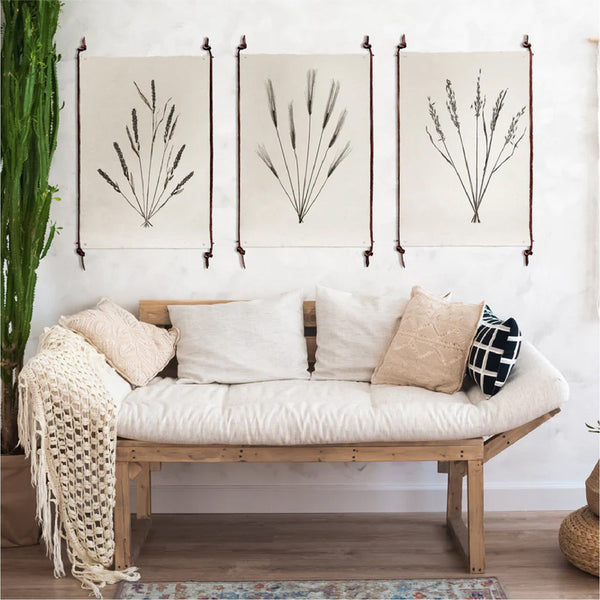 leather hanger wall art