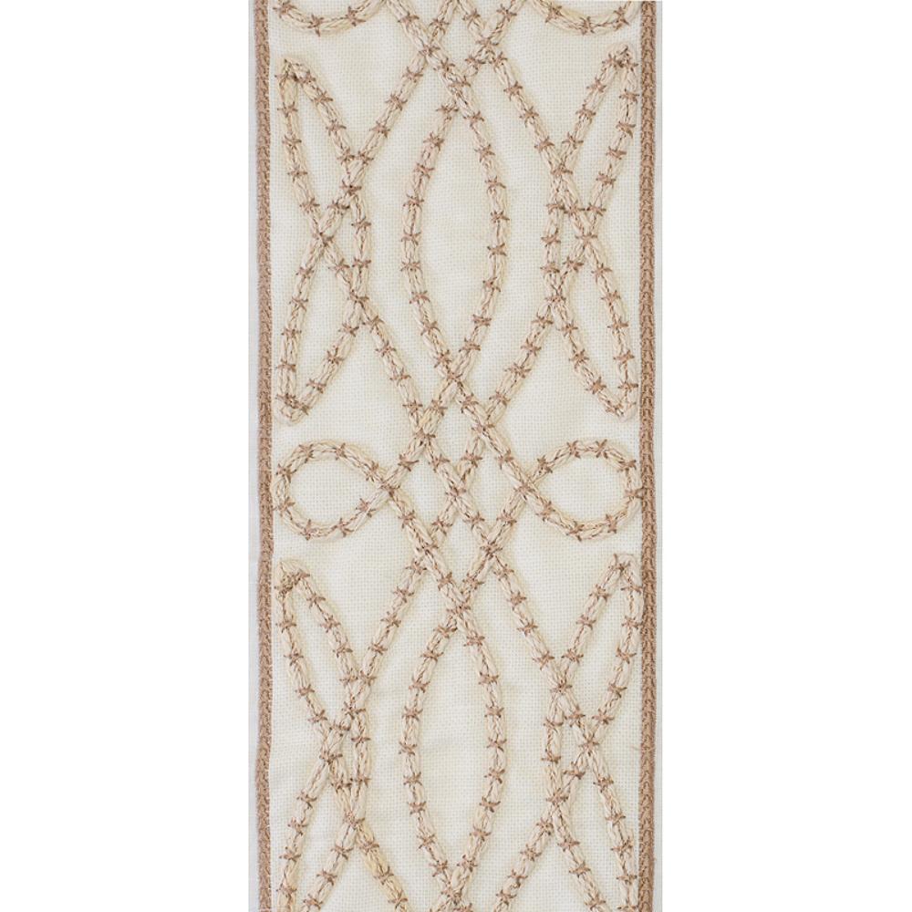 ivory linen blend drapery panels neutral rope embellishment edge