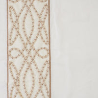 ivory linen blend drapery panels neutral rope embellishment edge