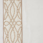 ivory linen blend drapery panels neutral rope embellishment edge