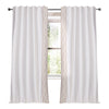 ivory linen blend drapery panels neutral rope embellishment edge