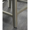 barstool brown woven curved back white seat cushion wood legs Padma's Plantation