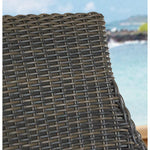 outdoor counter stool brown/black crocodile wicker rattan white cushion