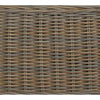 round ottoman brown wicker white cushion