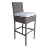 All weather woven outdoor counter and bar stool with aluminum frame