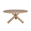 teak chat table natural finish round