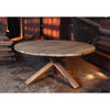 teak chat table natural finish round