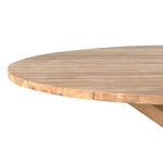 teak natural round dining table