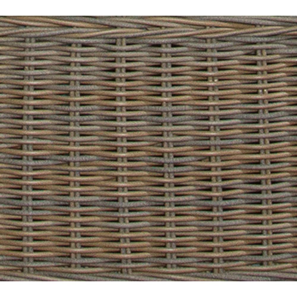 lounge arm chair white loose cushions Kubu weave all-weather wicker brown Padma's Plantation