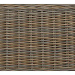 ottoman white cushion brown Kubu weave all-weather brown wicker Padma's Plantation