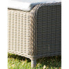 chair gray wicker woven four feet cushion white outdoors furniture dining