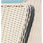 chair gray wicker woven four feet cushion white outdoors furniture dining