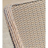 chair gray wicker woven four feet cushion white outdoors furniture dining