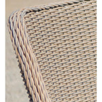 chair gray wicker woven four feet cushion white outdoors furniture dining