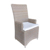 all-weather natural woven dining arm chair outdoors cushion