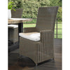all-weather natural woven dining arm chair outdoors cushion