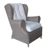 Padma's Plantation Outdoor Gray Wicker Kubu Wing Chair