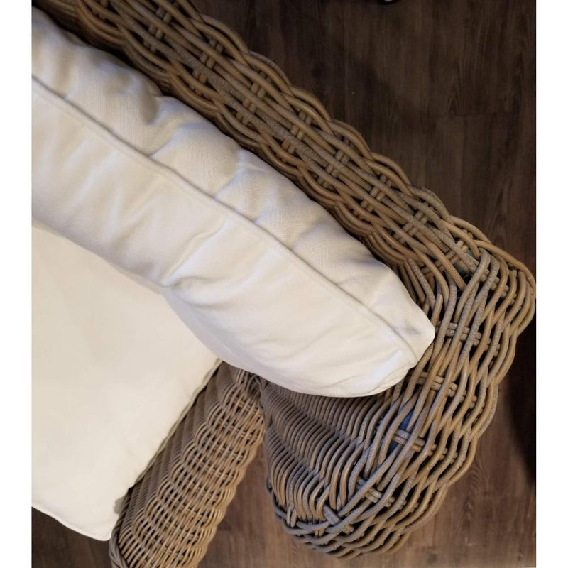 Padma's Plantation Outdoor Gray Wicker Kubu Wing Chair
