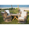 chair swivel rocking gray wicker woven outdoor wing rolled arms cushion white tufted coastal