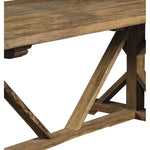 table dining outdoor rectangle long reclaimed wood teak plank top