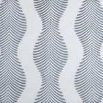 white gray linen blend curtain panels fern like print