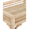 bar cart 2 shelves glass rope wrapped frame casters