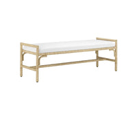 bench white cushion rope wrapped frame
