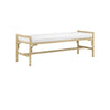 bench white cushion rope wrapped frame