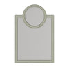 wall mirror wood frame rectangle circle top