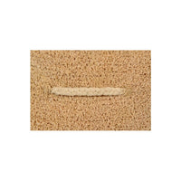 braided handle round floor pouf beige rug pile cotton canvas