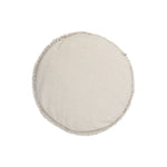 braided handle round floor pouf natural rug pile cotton canvas