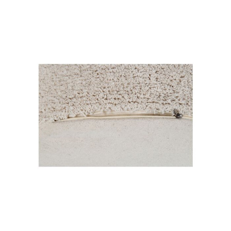 braided handle round floor pouf natural rug pile cotton canvas