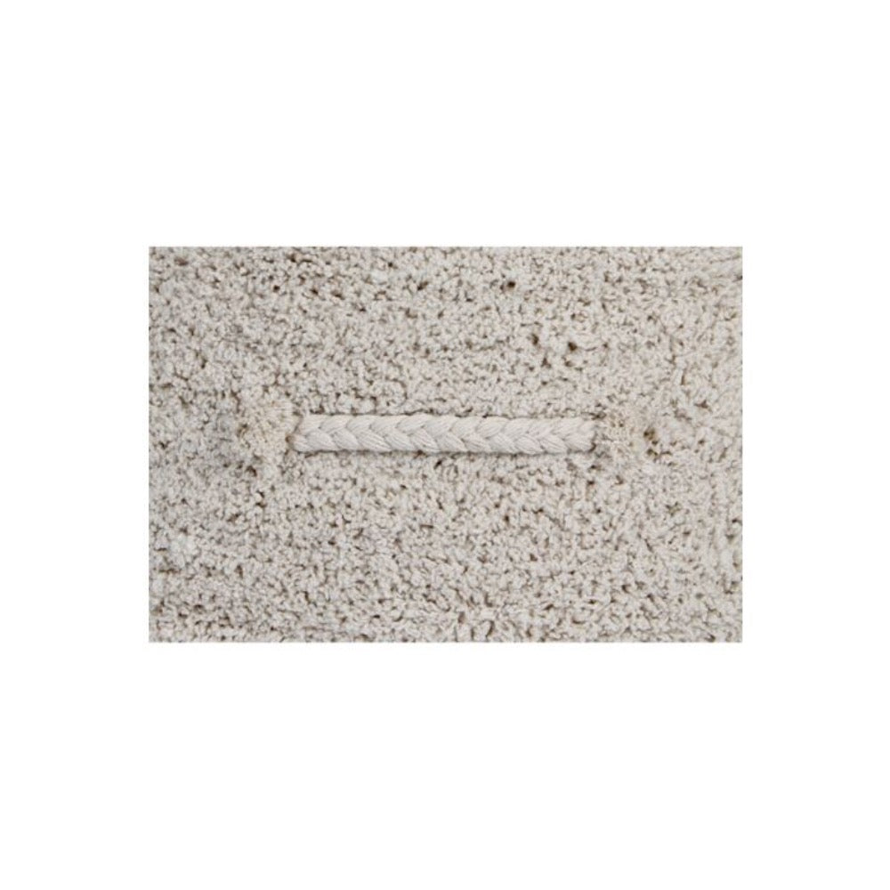 braided handle round floor pouf natural rug pile cotton canvas