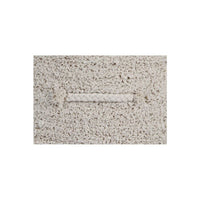 braided handle round floor pouf natural rug pile cotton canvas