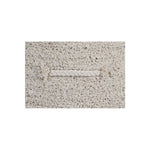 braided handle round floor pouf natural rug pile cotton canvas