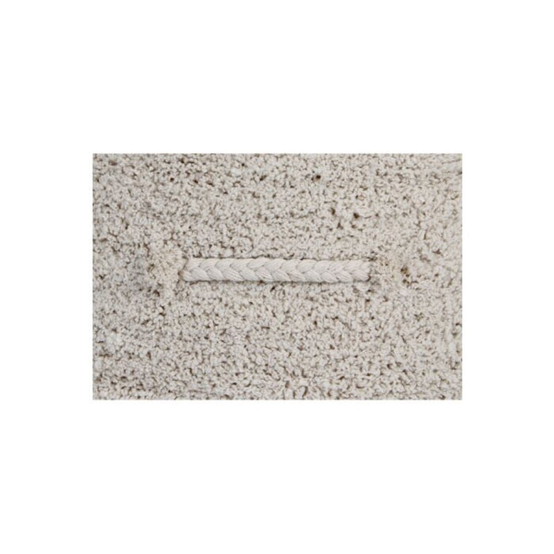 braided handle round floor pouf natural rug pile cotton canvas