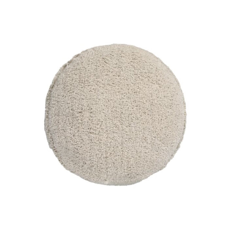 braided handle round floor pouf natural rug pile cotton canvas
