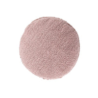 braided handle round floor pouf blush rug pile cotton canvas