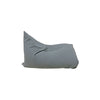 A soft, gray Lorena Canals 'Big Puff Emily' floor cushion with a relaxed shape, seen from the side.