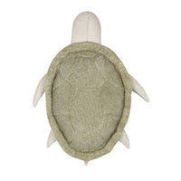 turtle green natural handcrafted woven floor pouf