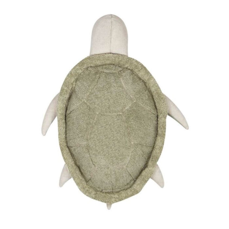 turtle green natural handcrafted woven floor pouf