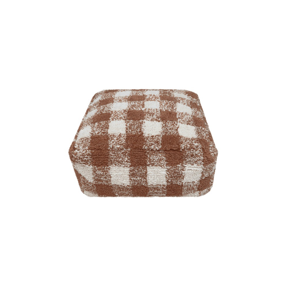 round toffee floor pouf cotton