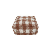 round toffee floor pouf cotton
