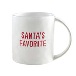 mug red white santa holiday set ceramic