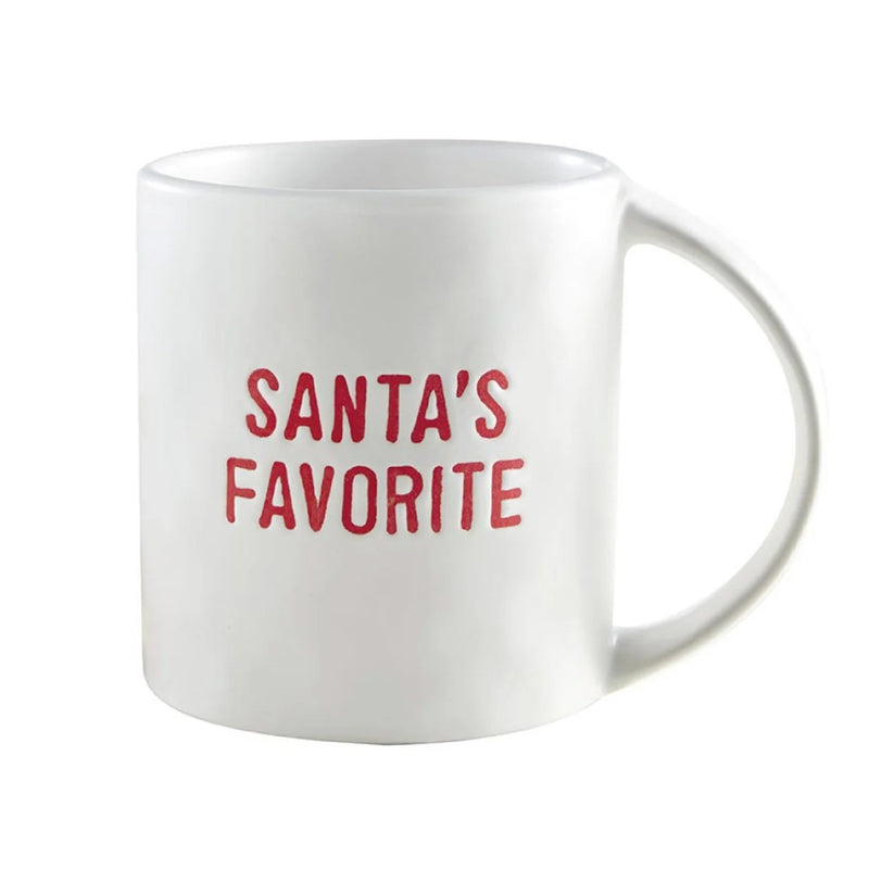 mug red white santa holiday set ceramic