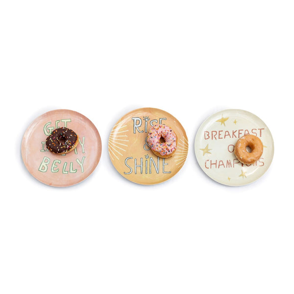 assorted melamine plates colorful quotes